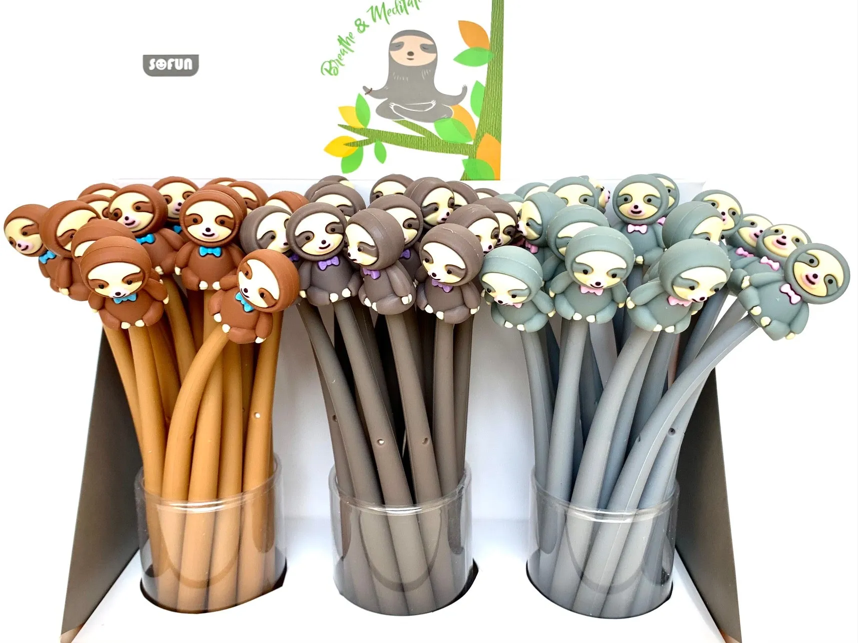 22382 SLOTH WIGGLE GEL PEN-48