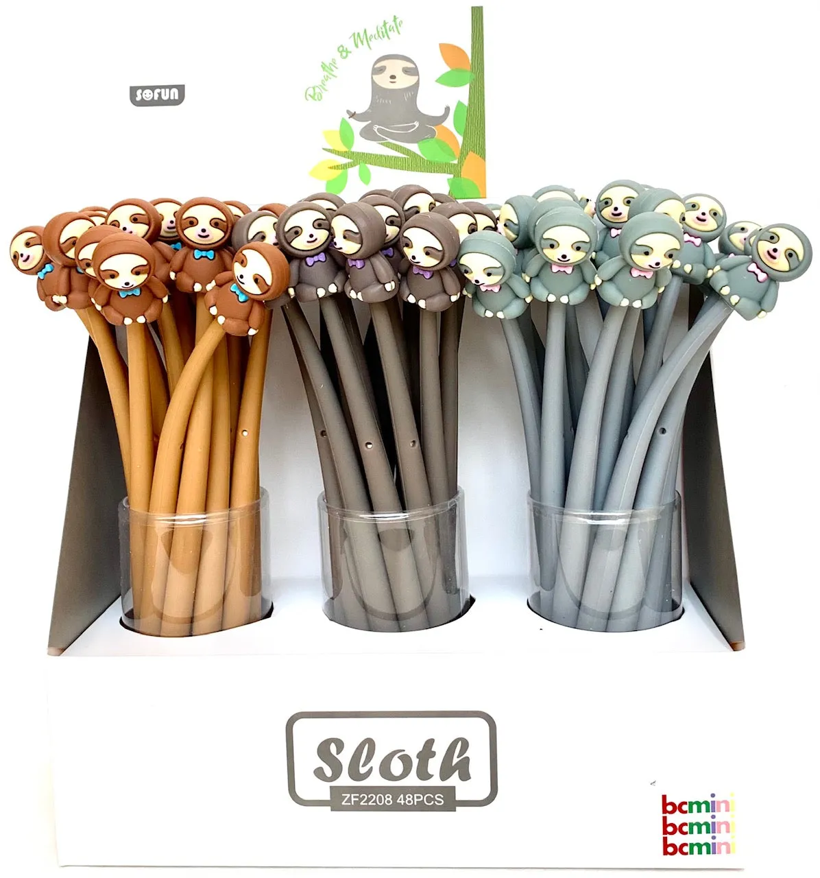 22382 SLOTH WIGGLE GEL PEN-48