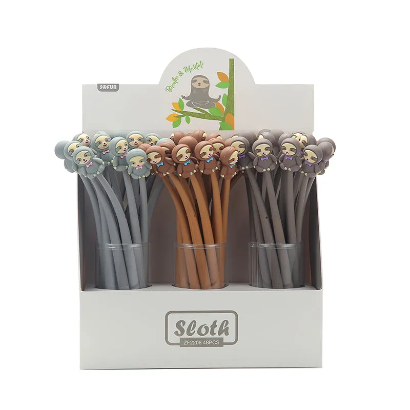 22382 SLOTH WIGGLE GEL PEN-48