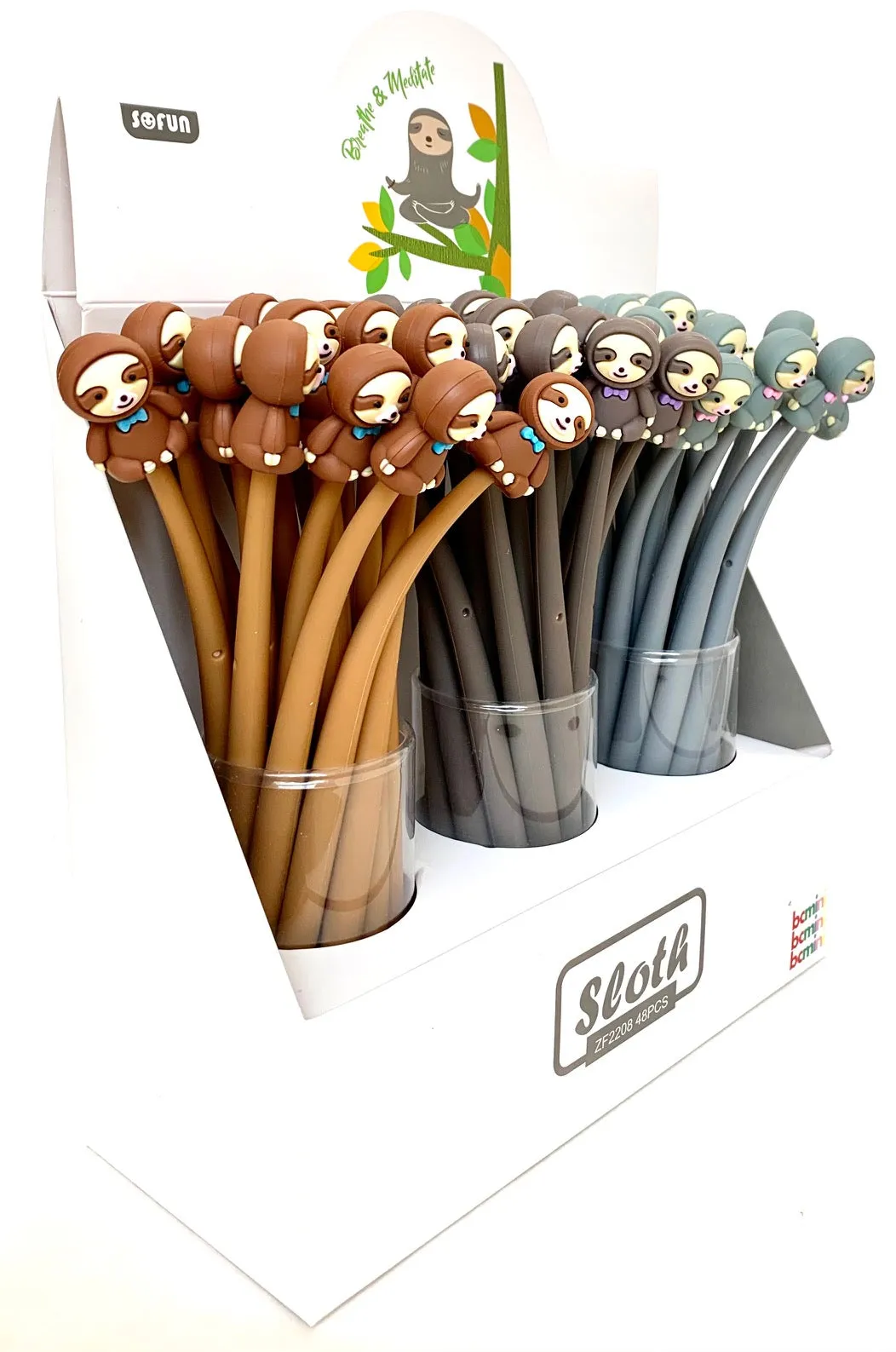 22382 SLOTH WIGGLE GEL PEN-48