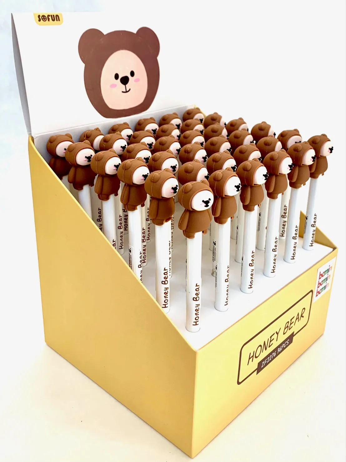 22397 HONEY BEAR RETRACTABLE GEL PEN-36