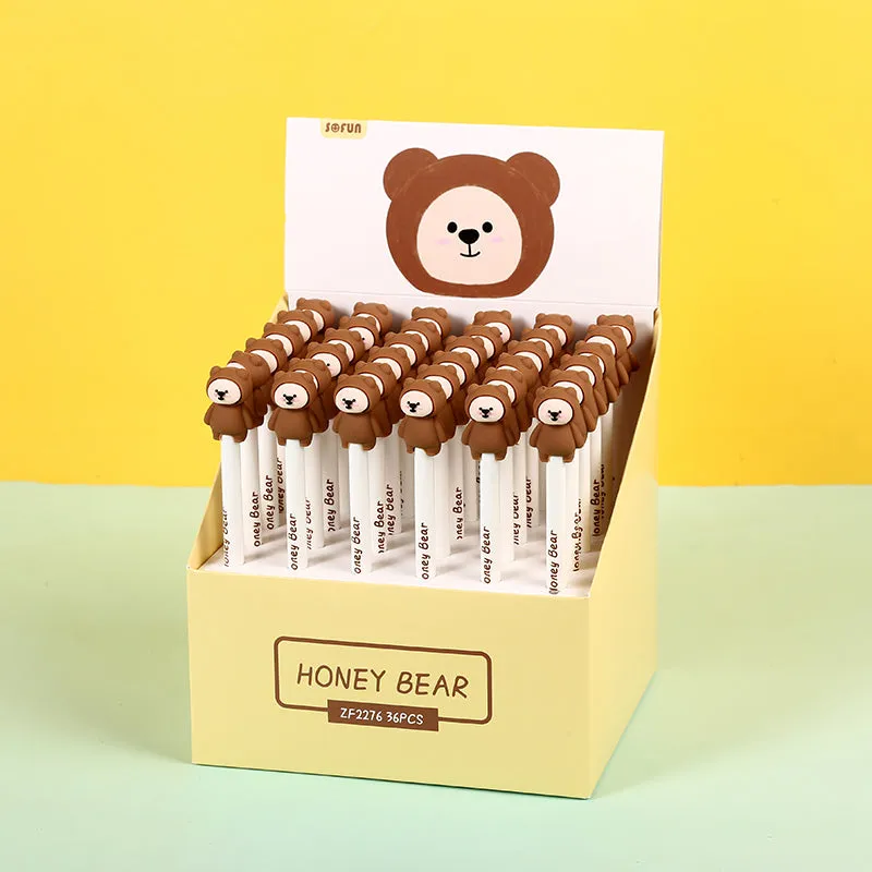 22397 HONEY BEAR RETRACTABLE GEL PEN-36