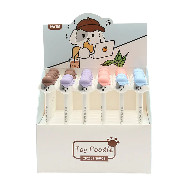 224012 TOY POODLE RETRACTABLE GEL PEN-35