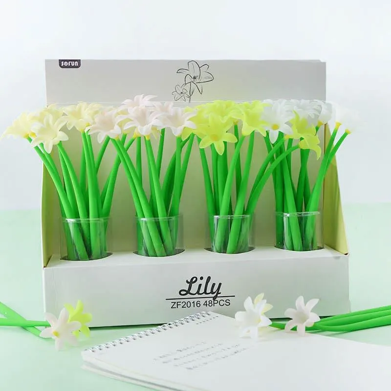 22414 LILY FLOWER GEL PEN-48