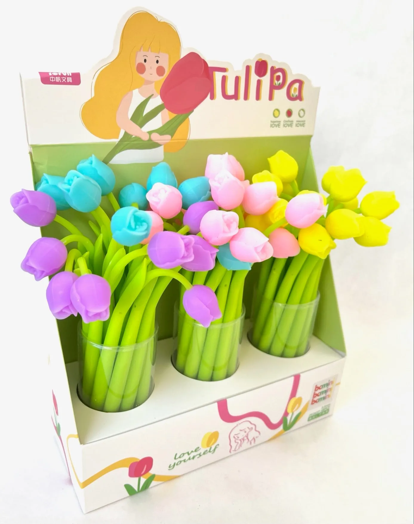 22469 TULIP FLOWER WIGGLE GEL PEN-48