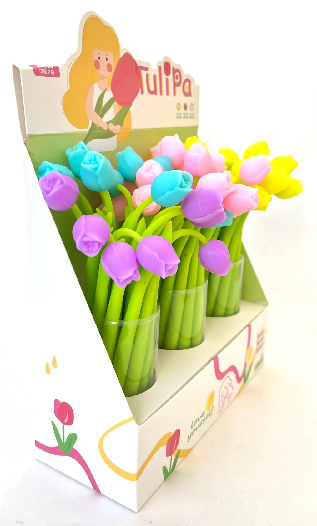 22469 TULIP FLOWER WIGGLE GEL PEN-48
