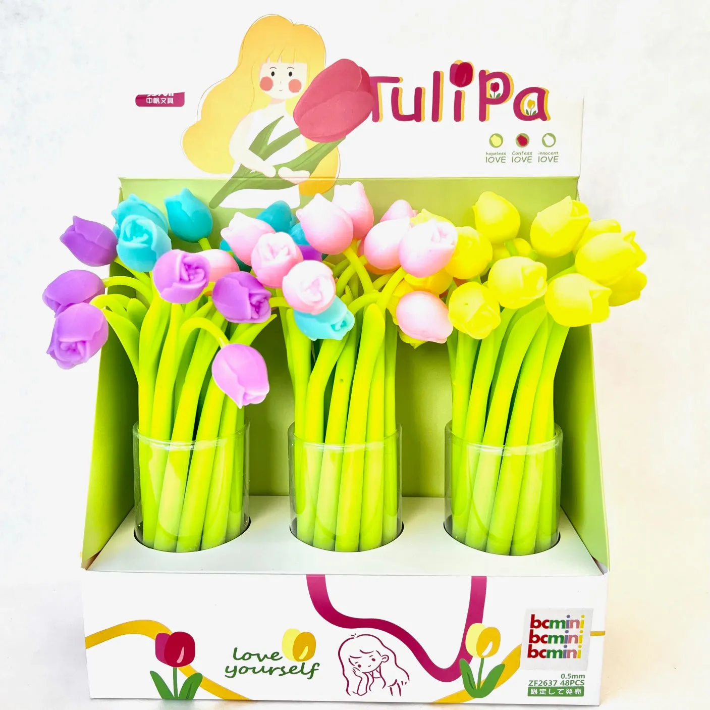 22469 TULIP FLOWER WIGGLE GEL PEN-48