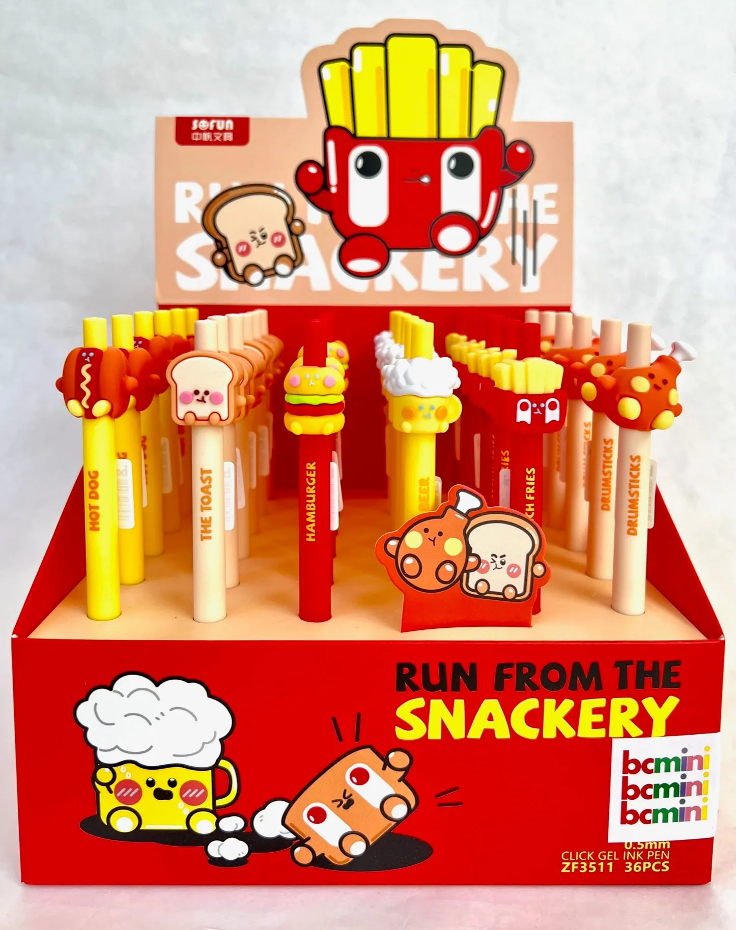 22559 FAST FOOD SNACK RETRACTABLE GEL PEN-36