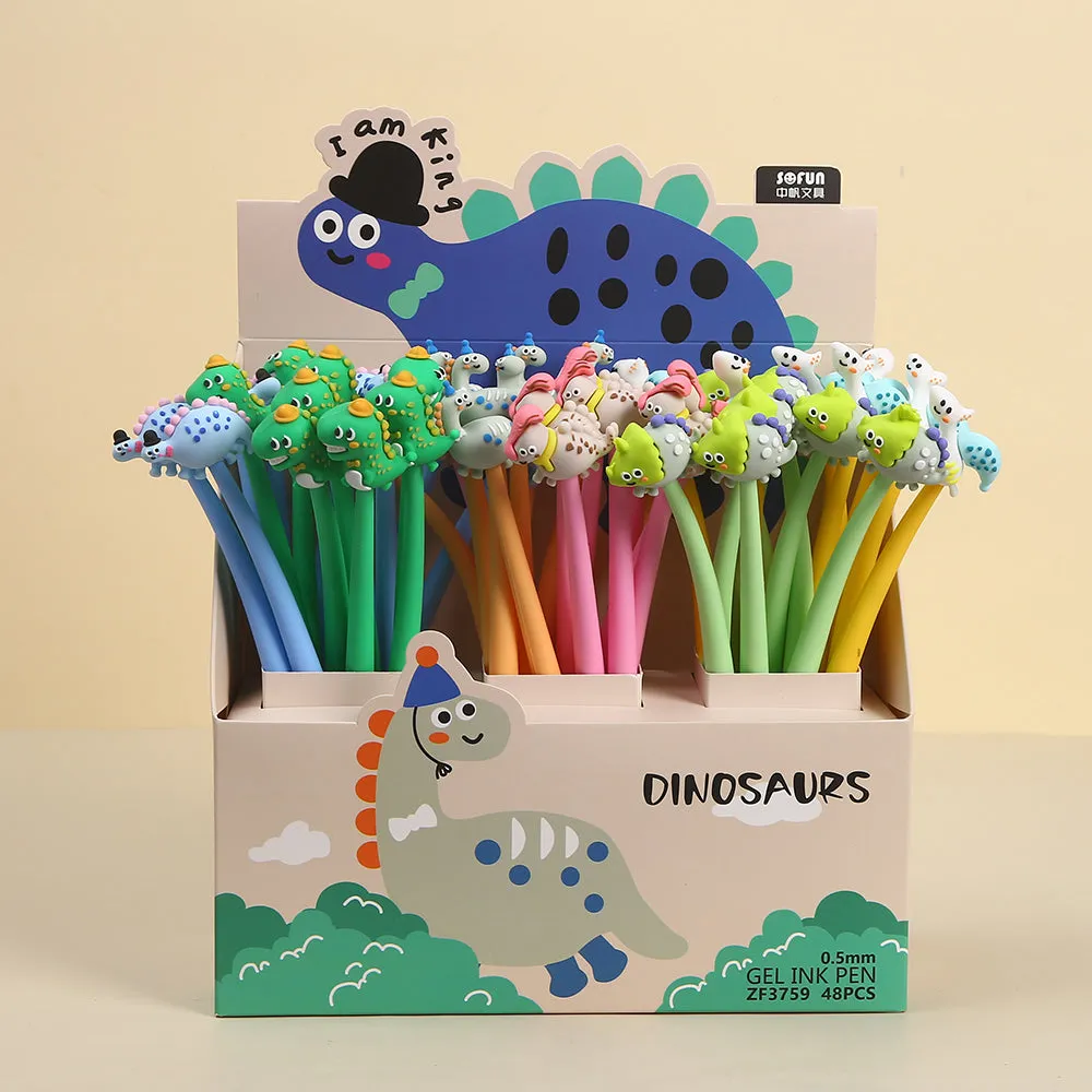 22623 DINO CARTOON GEL PEN-48