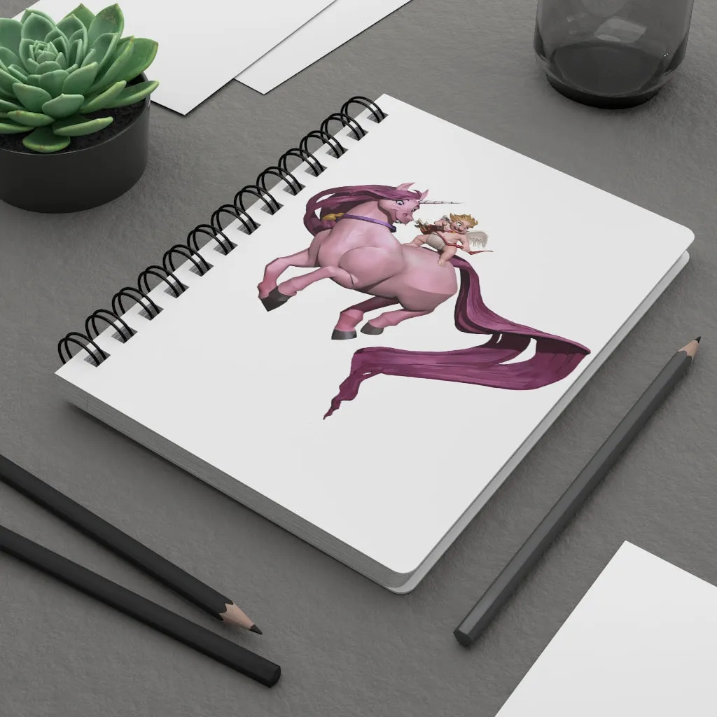 Baby Cupid and Horse Spiral Bound Journal