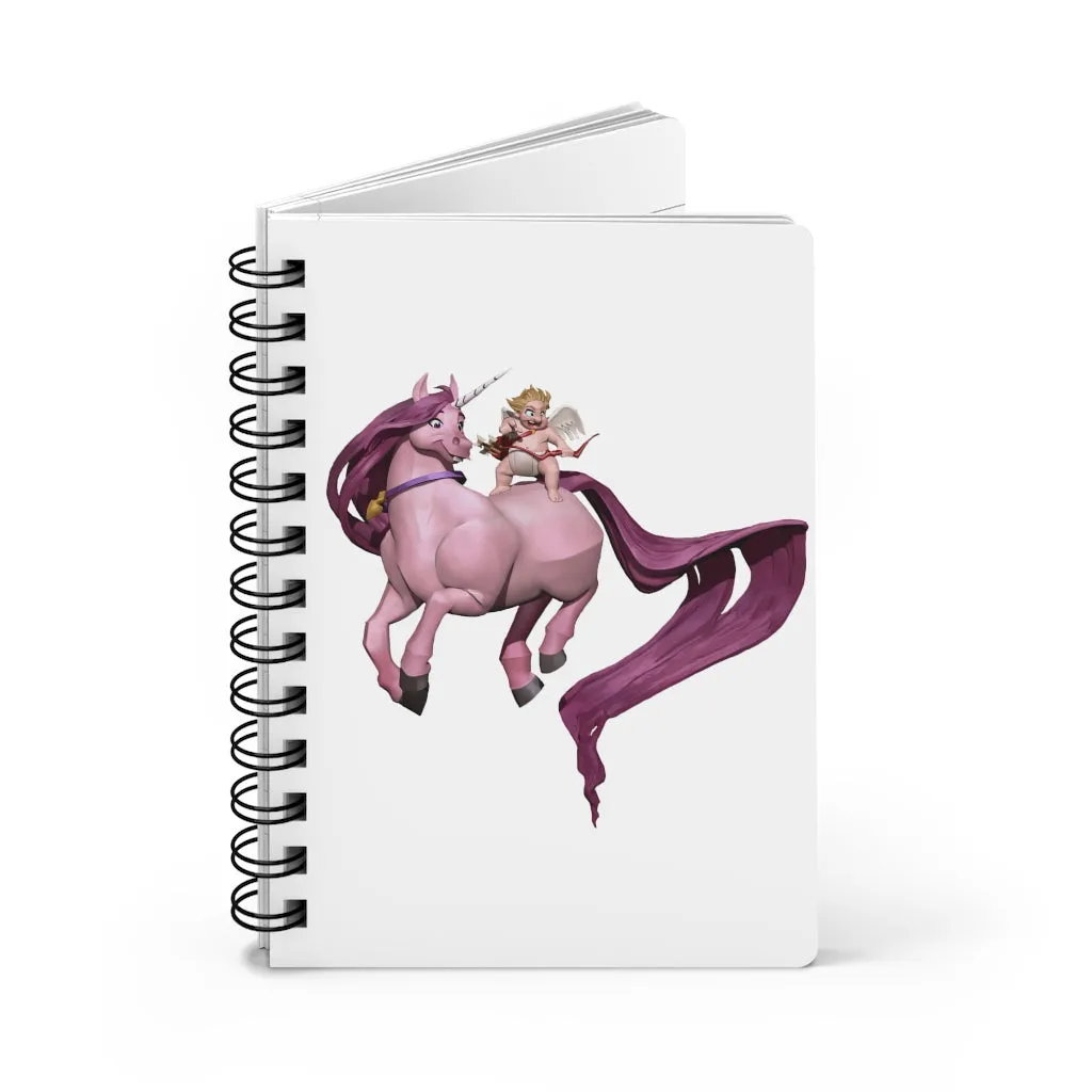 Baby Cupid and Horse Spiral Bound Journal