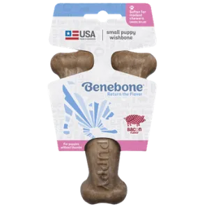 Benebone Puppy Wishbone Bacon Flavor Puppy Chew Small