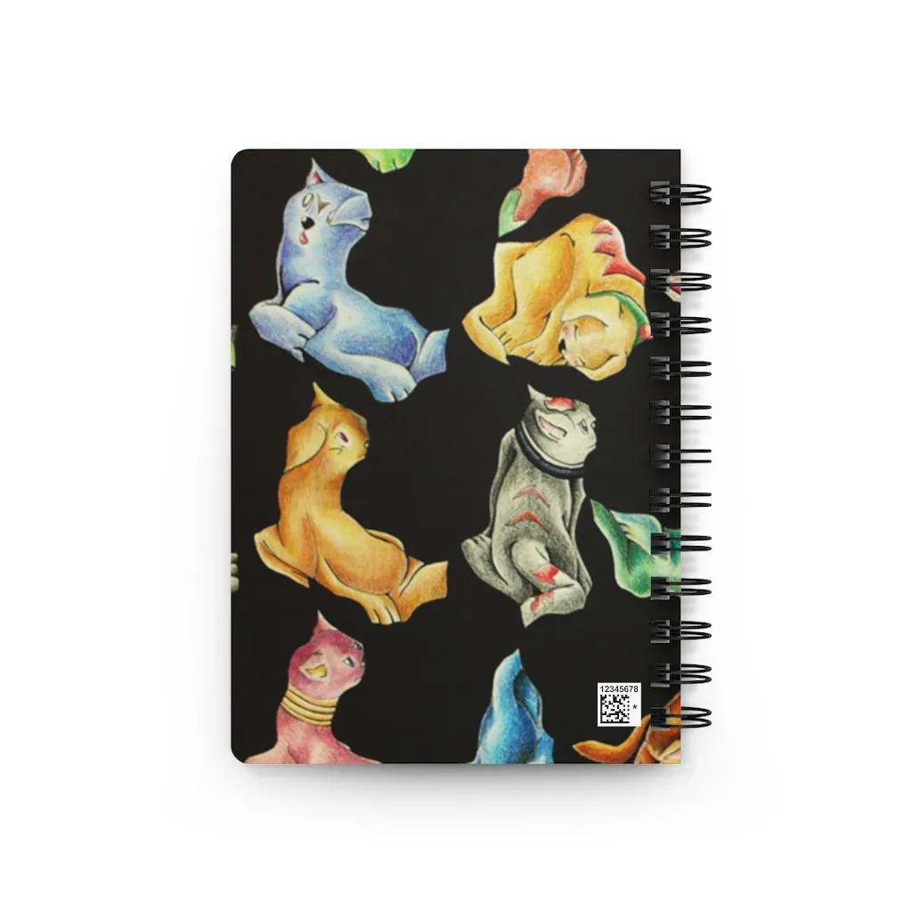 Cat Pattern Spiral Bound Journal