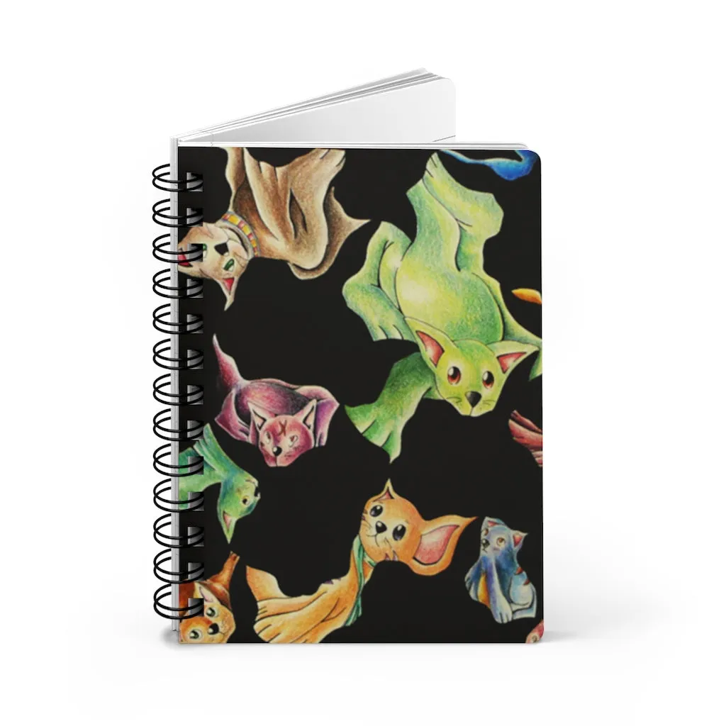 Cat Pattern Spiral Bound Journal