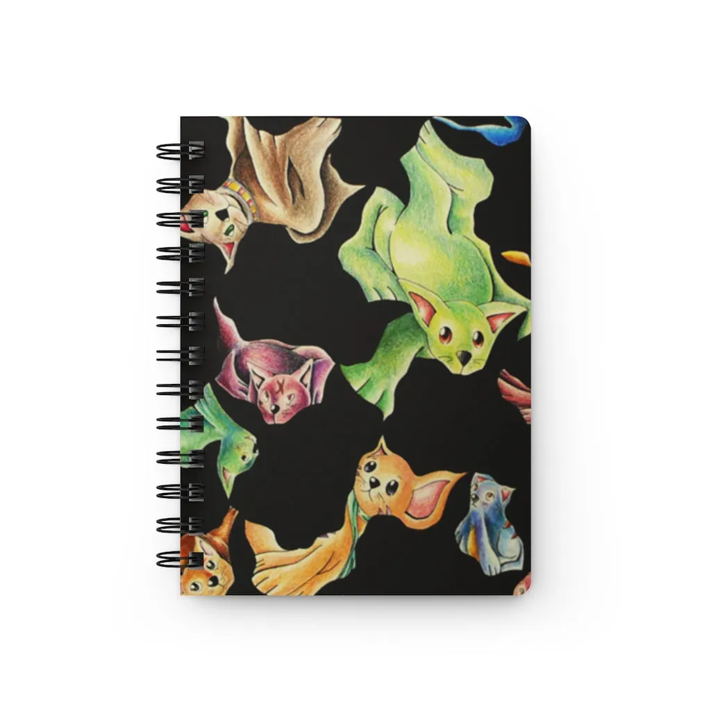 Cat Pattern Spiral Bound Journal