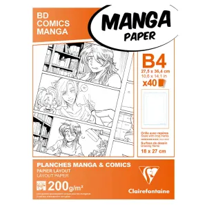 Clairefontaine Manga BD/Comic pack B4 40 Sheets S.F.