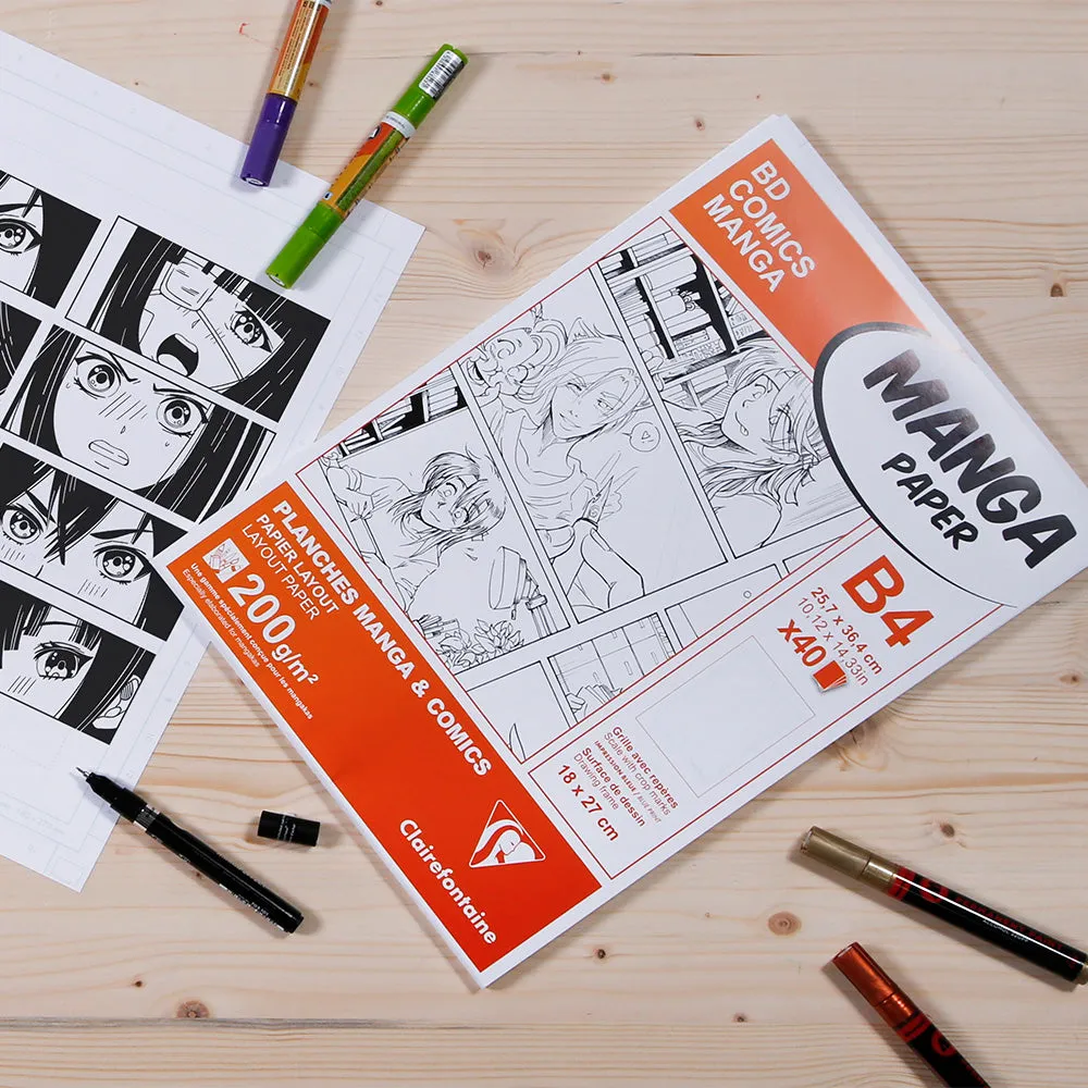 Clairefontaine Manga BD/Comic pack B4 40 Sheets S.F.
