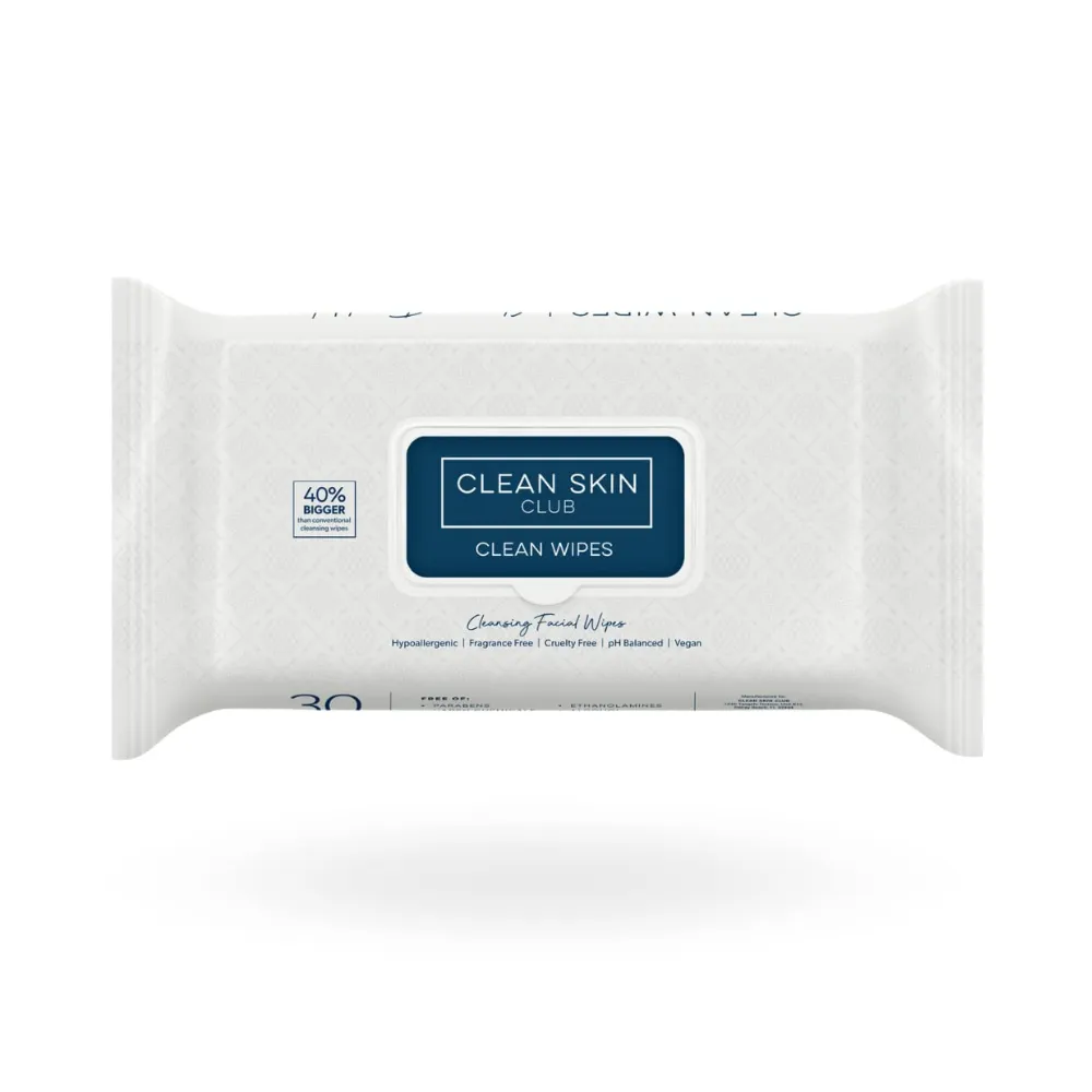 Clean Skin Club Clean Wipes 30pcs