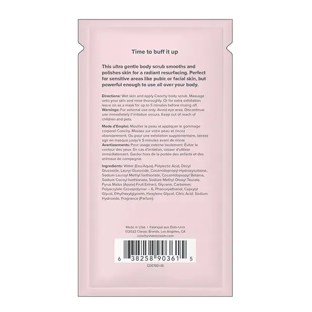Coochy Ultra Smoothing Body Scrub Foil - .35 Oz Mango Coconut