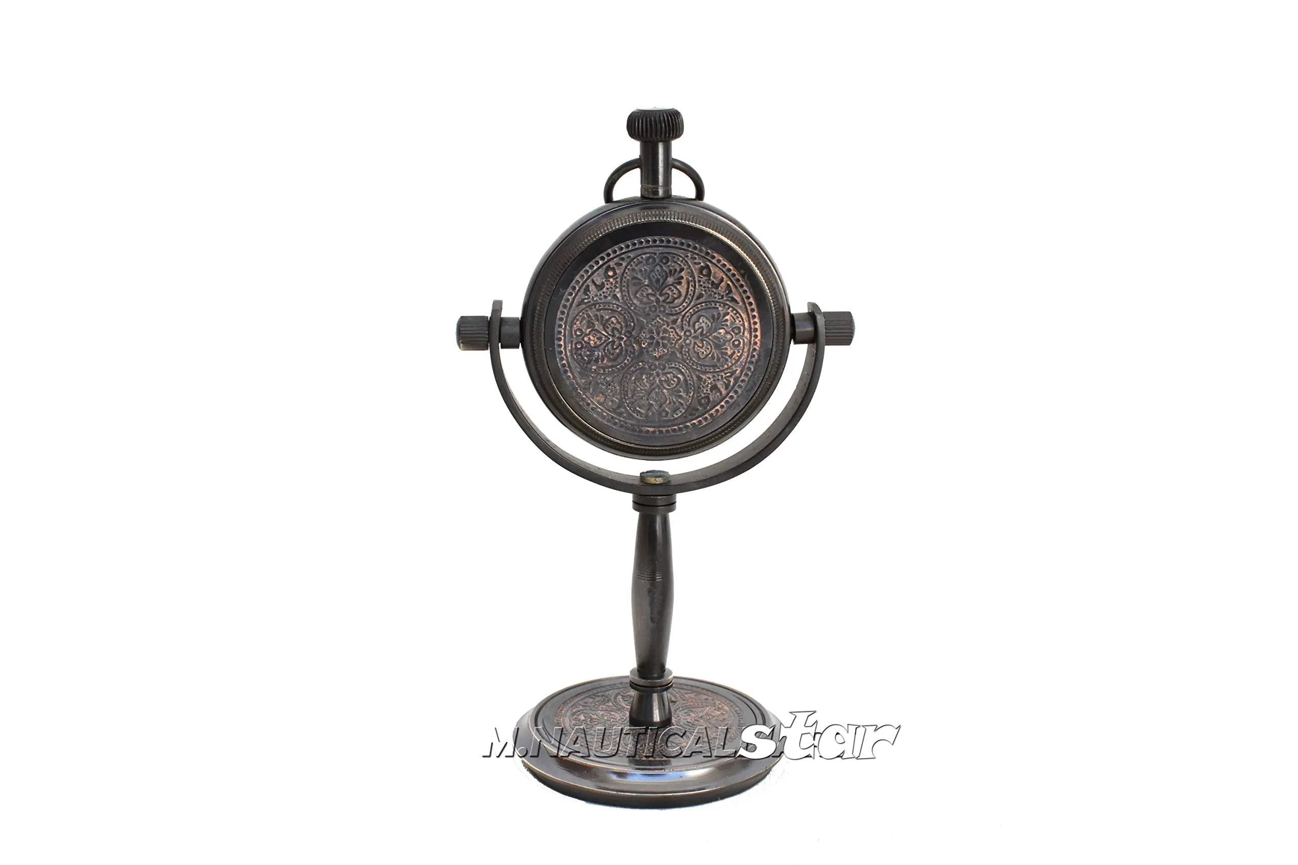 Desk Clock Brass Antique Maritime Working Antique Style with Brass Base Home & Office Decor Table Clock