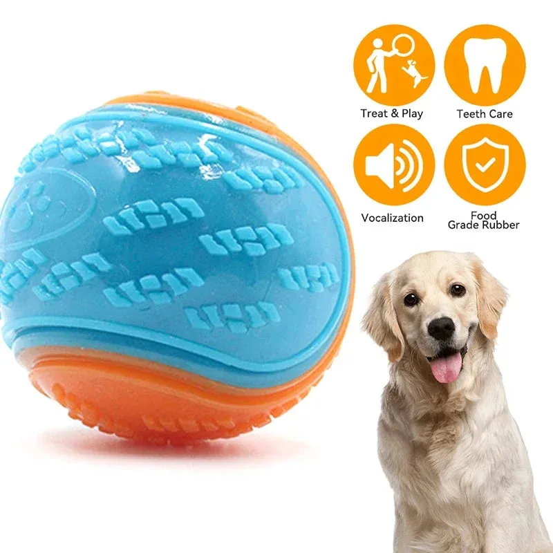 Dog Toys Soft TPR Toys for Dog Pet Teeth Cleaning Bite Resistance Squeaky Dog Ball Toy Dogs Interactive Toys