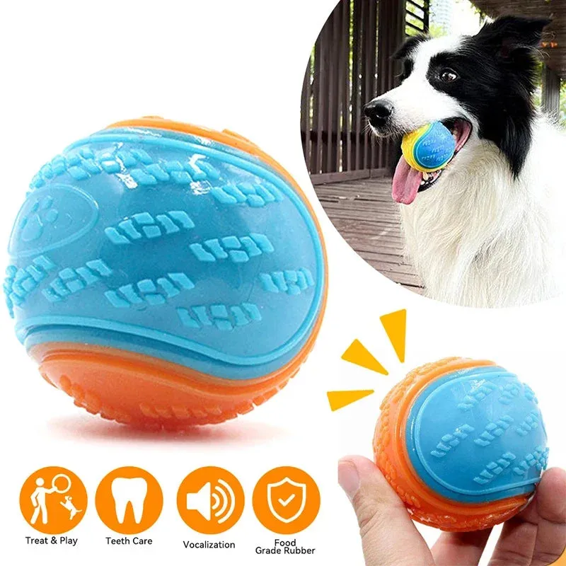 Dog Toys Soft TPR Toys for Dog Pet Teeth Cleaning Bite Resistance Squeaky Dog Ball Toy Dogs Interactive Toys