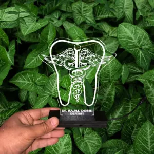 DON'T JUDGE ME Personalized | Customized Doctor Lamp with Dental Doctors Name and Design | Personalized Gift for Doctors s (Warm White Color)