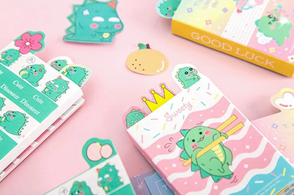 Folding Sticky Notes - Dinosaur