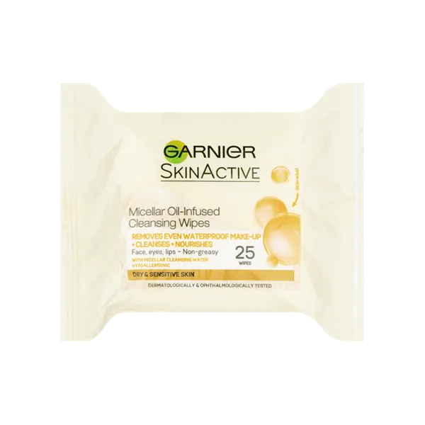 Garnier Micellar Oil Infused Cleansing Wipes 25pcs