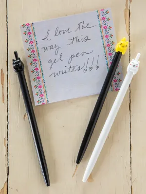 Happy Gel Ink Pens, Set of 3 - Cat