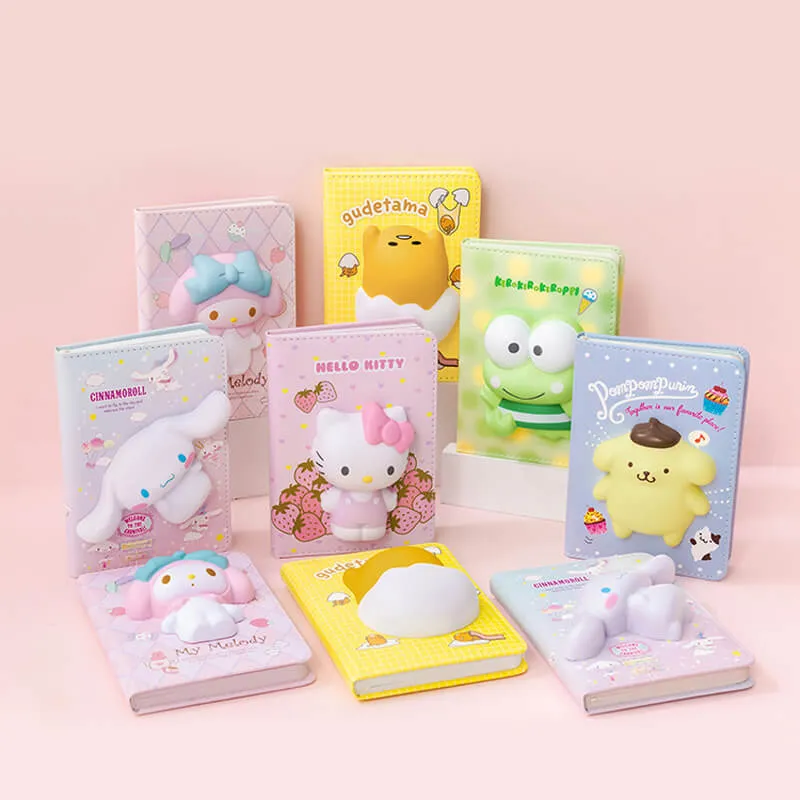 Kawaii Mini Stress Relief Squishy Notebooks