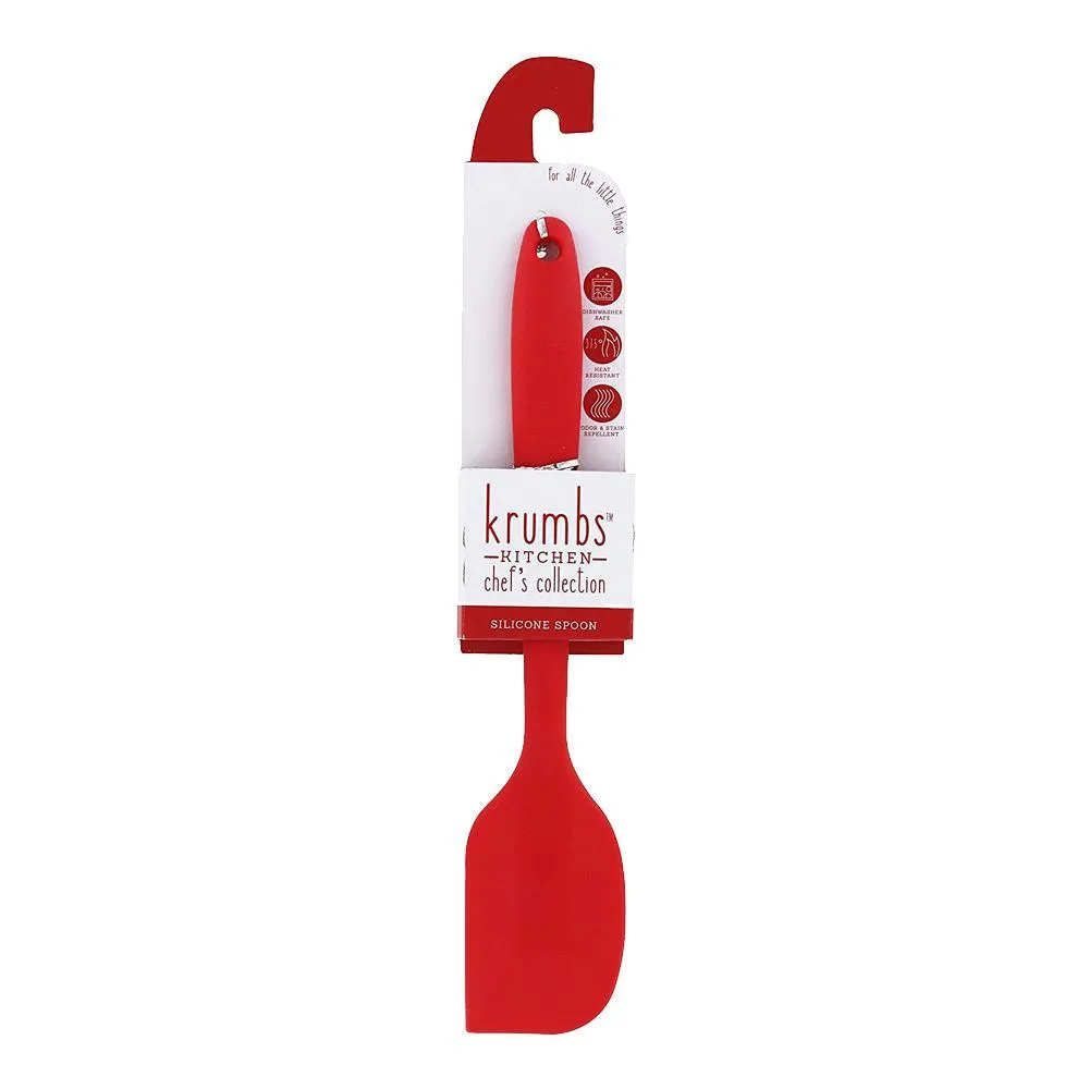 Krumbs Kitchen Chef's Collection Silicone Spatula, Red