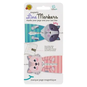Linemarker Set of 2 Magnetic Bookmark (Cats)