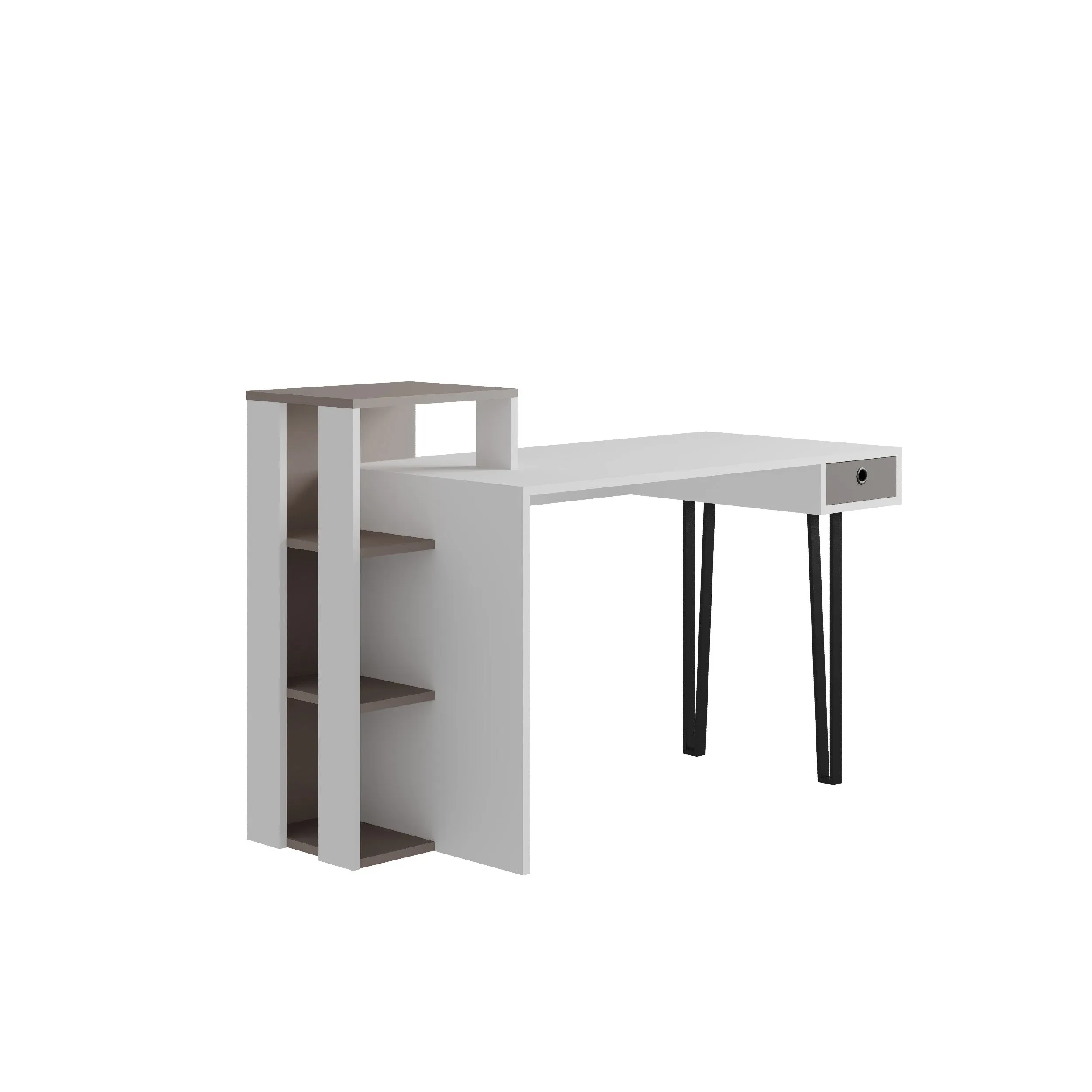 Loyd Study Desk With Drawer And Bookshelves Width 141cm
