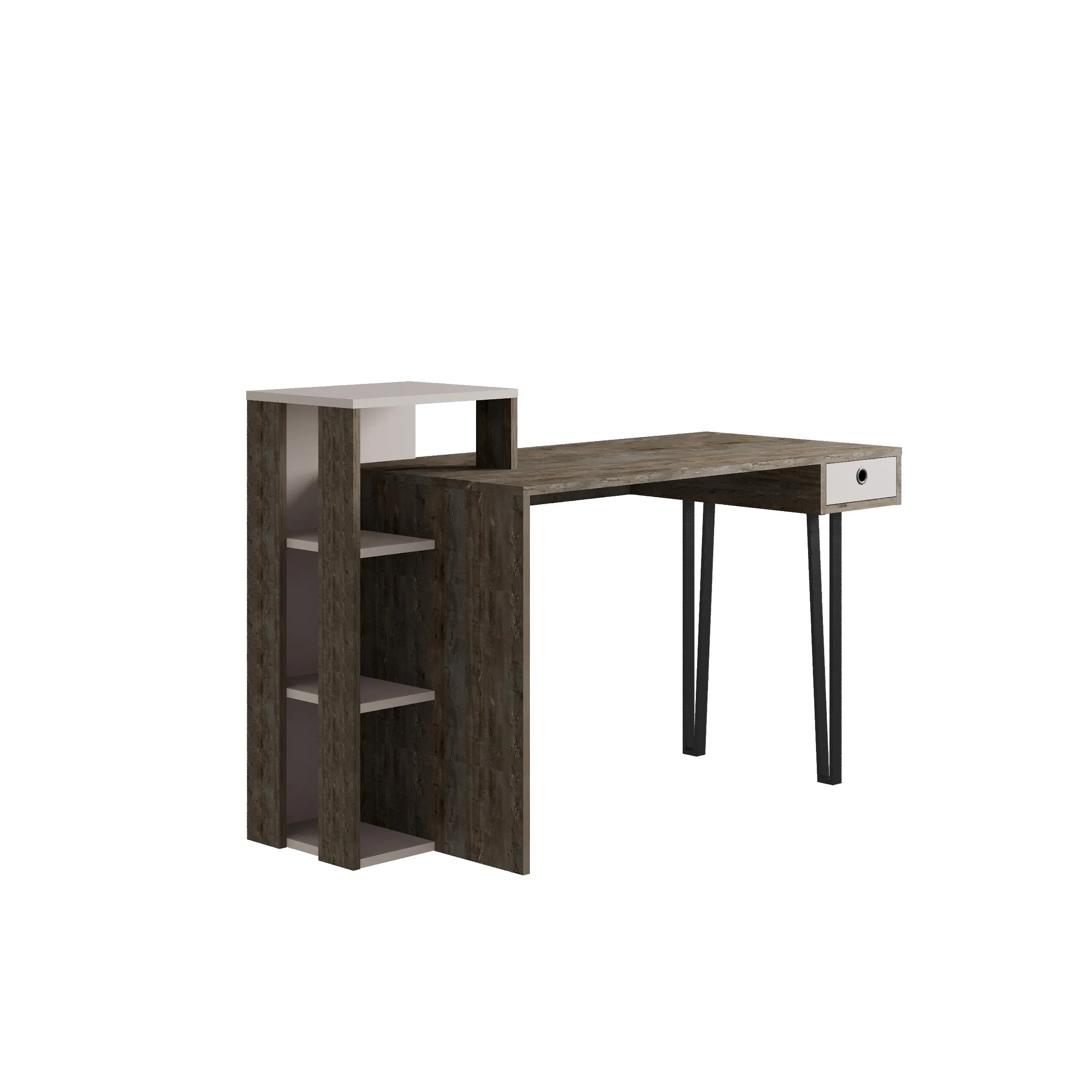 Loyd Study Desk With Drawer And Bookshelves Width 141cm