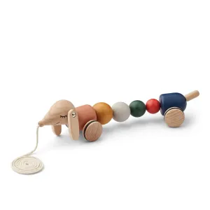 (LW19333) Barthes Pull Along Toy - Golden Caramel multimix