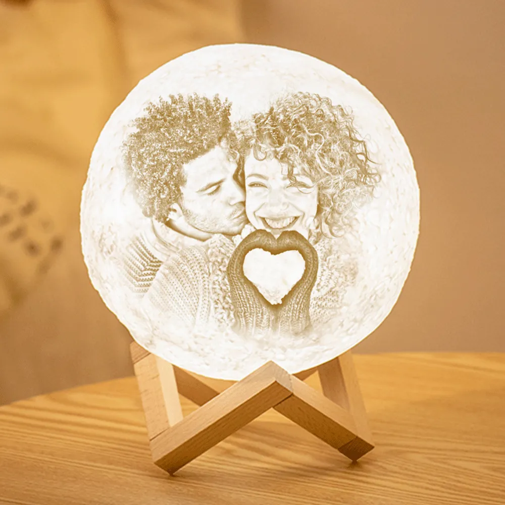Moon Lamp Photo Lamp Shades Custom Picture Light & Engraving Custom 3D Print Luna Light Painting Light