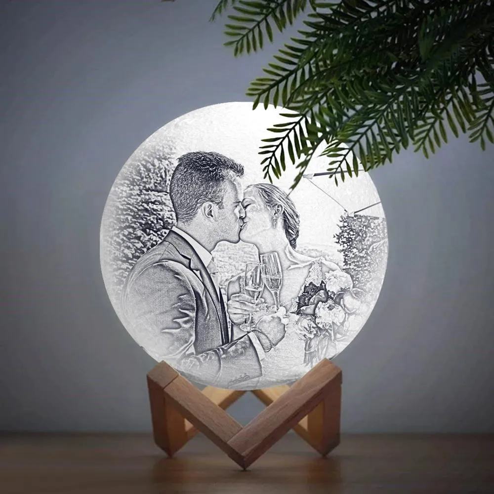 Moon Lamp Photo Lamp Shades Custom Picture Light & Engraving Custom 3D Print Luna Light Painting Light