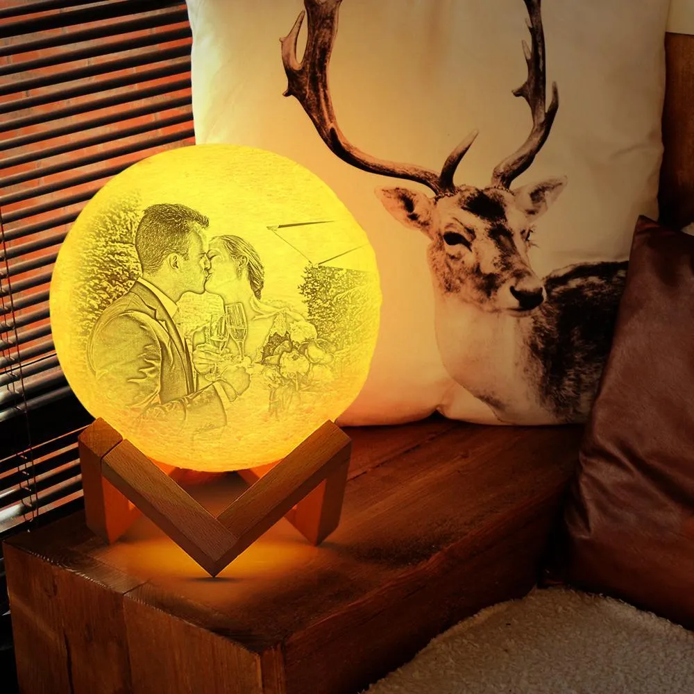 Moon Lamp Photo Lamp Shades Custom Picture Light & Engraving Custom 3D Print Luna Light Painting Light