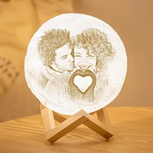Moon Lamp Photo Lamp Shades Custom Picture Light & Engraving Custom 3D Print Luna Light Painting Light
