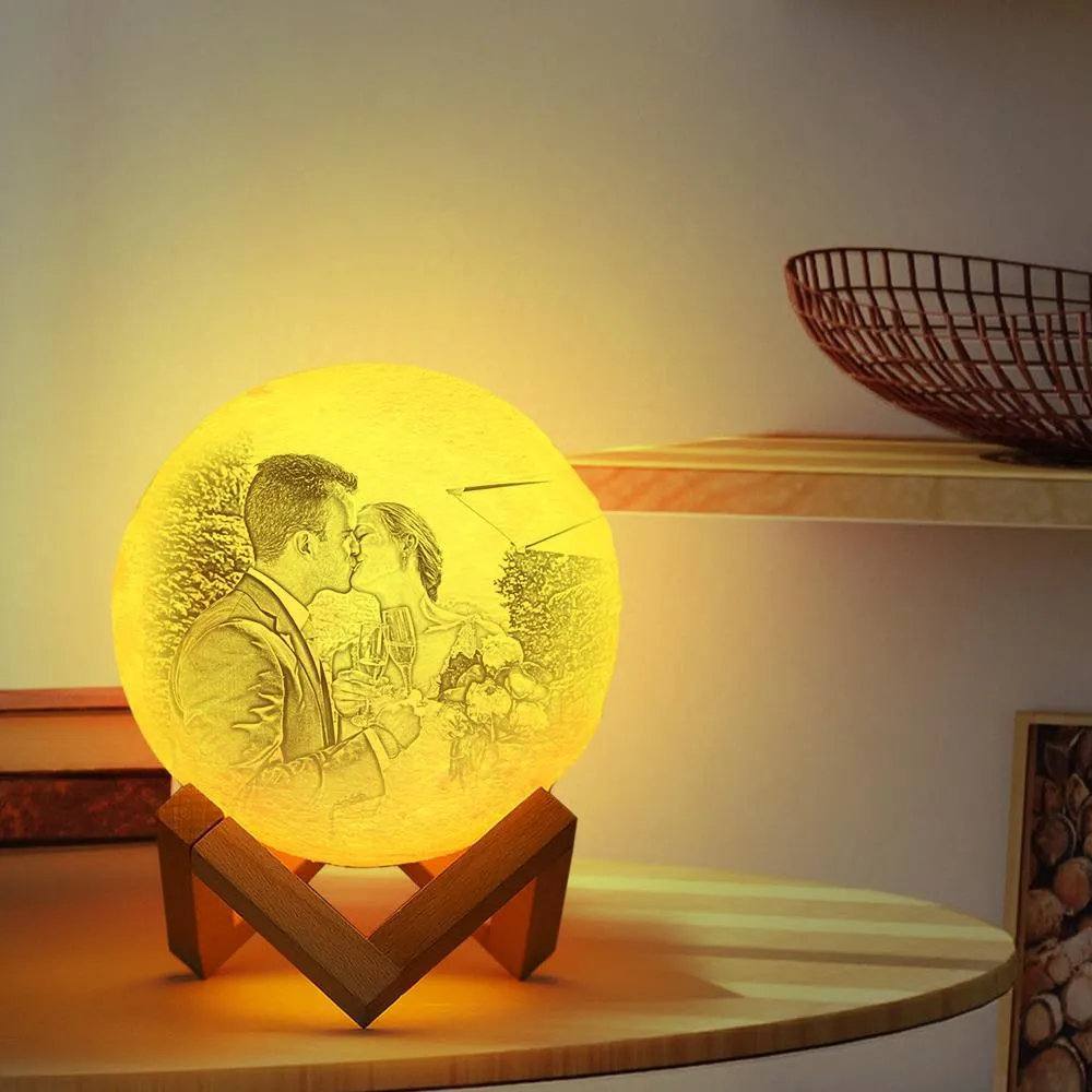 Moon Lamp Photo Lamp Shades Custom Picture Light & Engraving Custom 3D Print Luna Light Painting Light