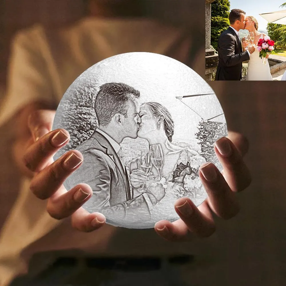 Moon Lamp Photo Lamp Shades Custom Picture Light & Engraving Custom 3D Print Luna Light Painting Light