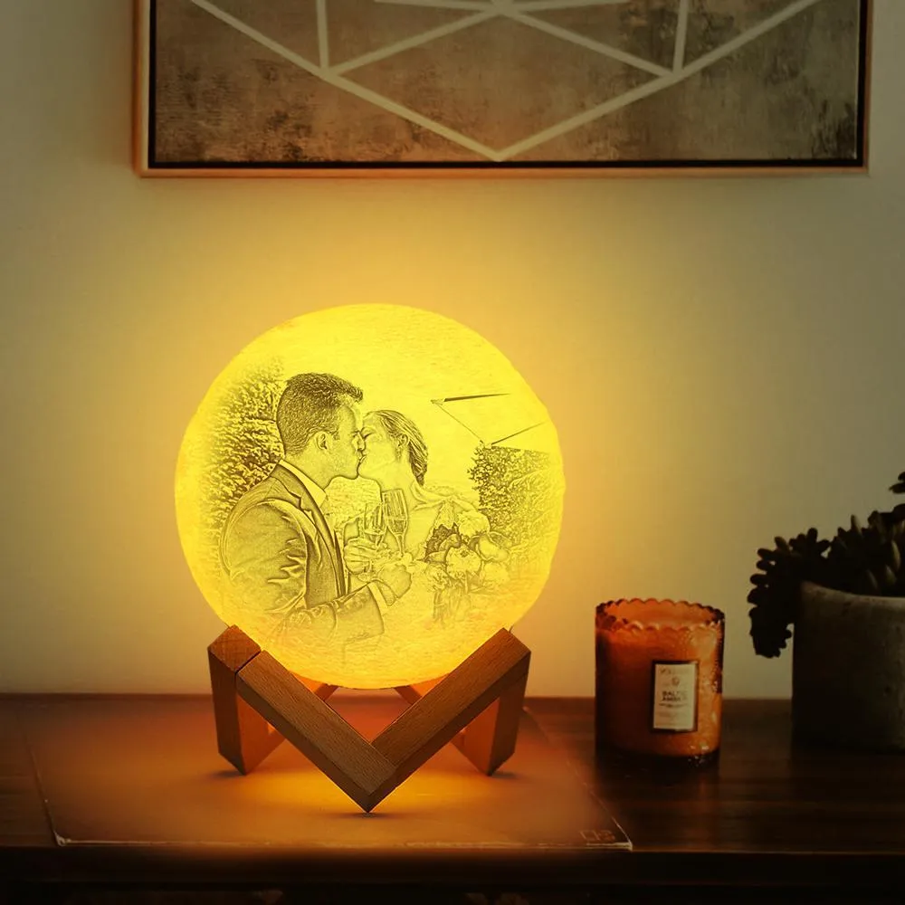 Moon Lamp Photo Lamp Shades Custom Picture Light & Engraving Custom 3D Print Luna Light Painting Light