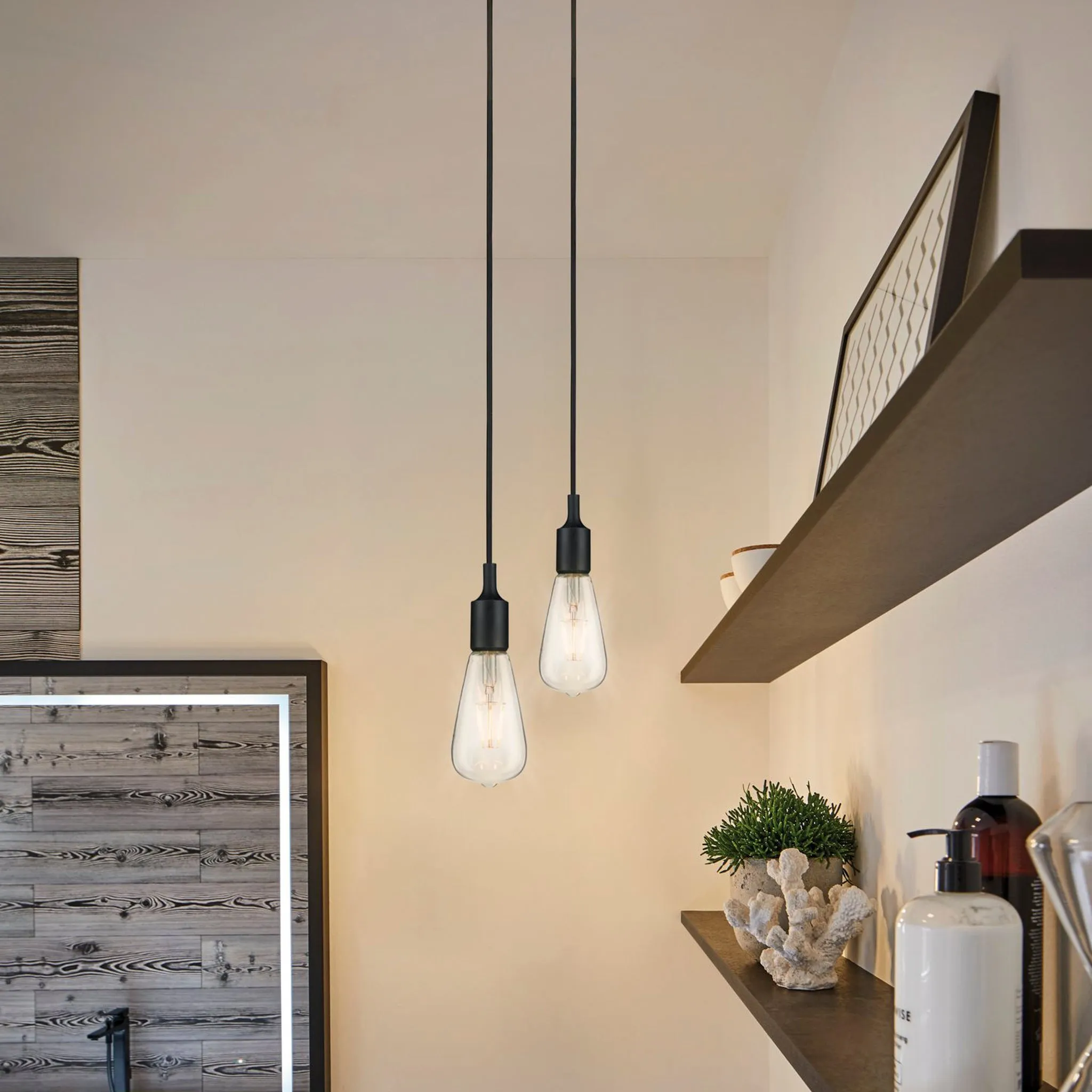 Neordic Ketil 20W Dimmable Pendant Light in Black