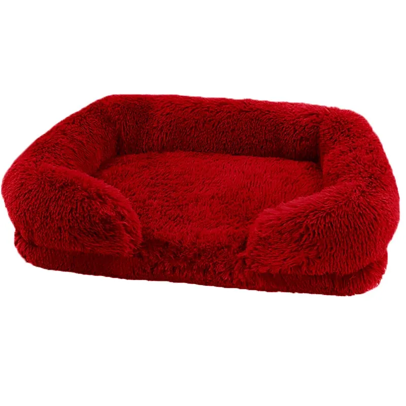 New Large Dog Bed Dog Plush Pet Bed Winter Thickened Pad Dog Sleeping Bed Sofa Removable Pad Dog Small Large Dog square kennel