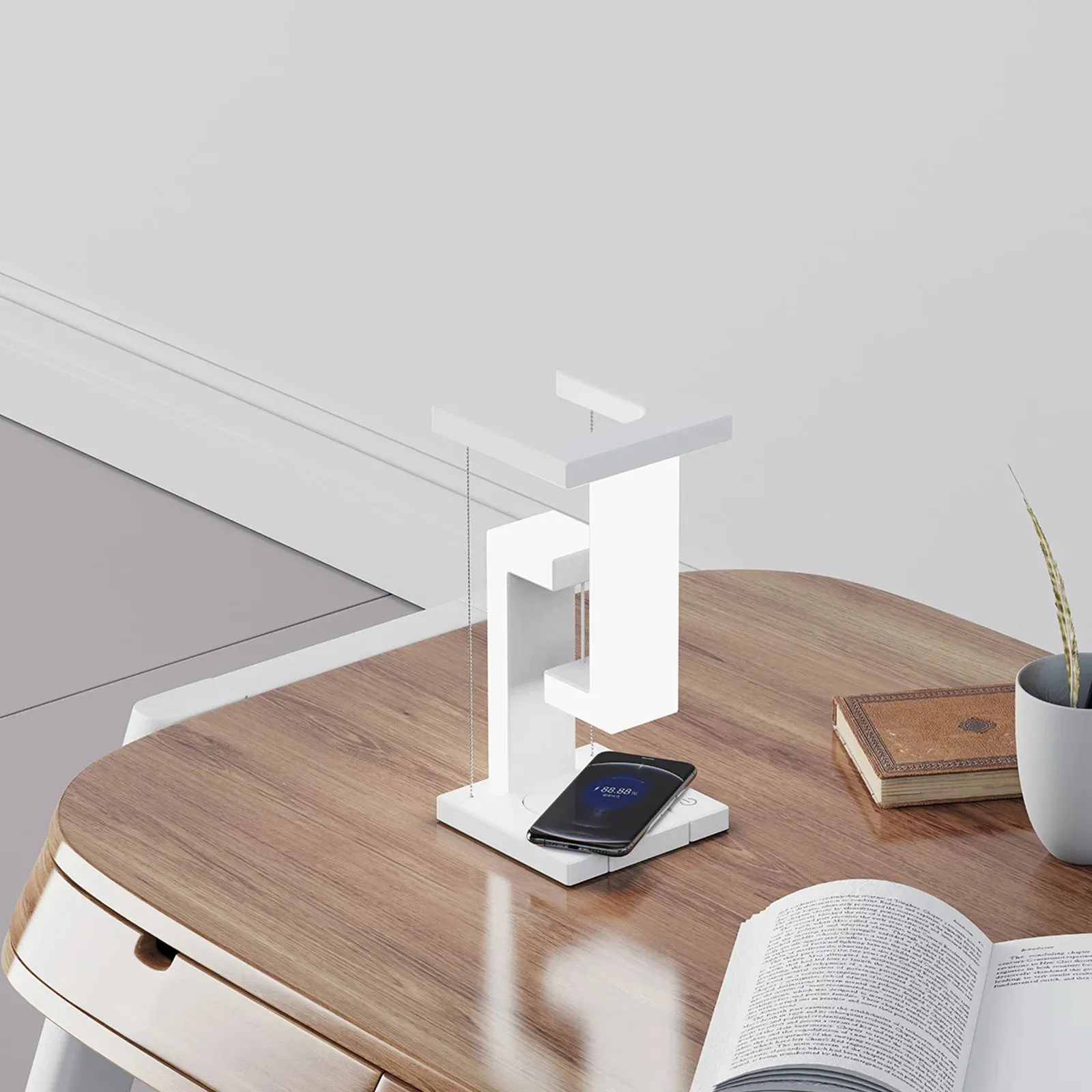 Nordic Led Bedside Study Table Lamp Reading Book Wireless Charging Desk USB Charging