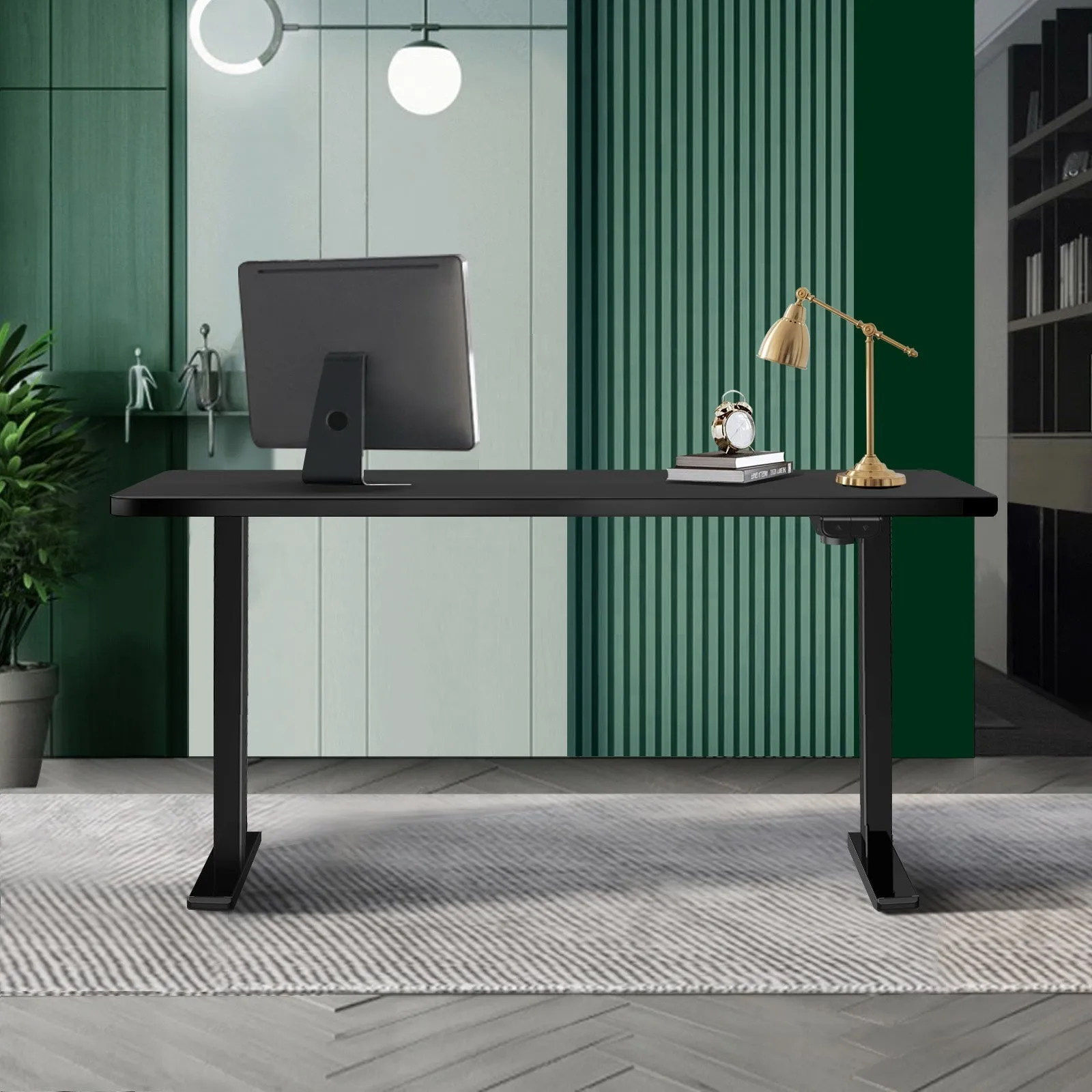 Oikiture Standing Desk Motorised Electric Height Adjustable Sit Stand Table Home