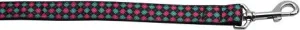 Pink and Blue Plaid 1 inch wide 6ft long Leash