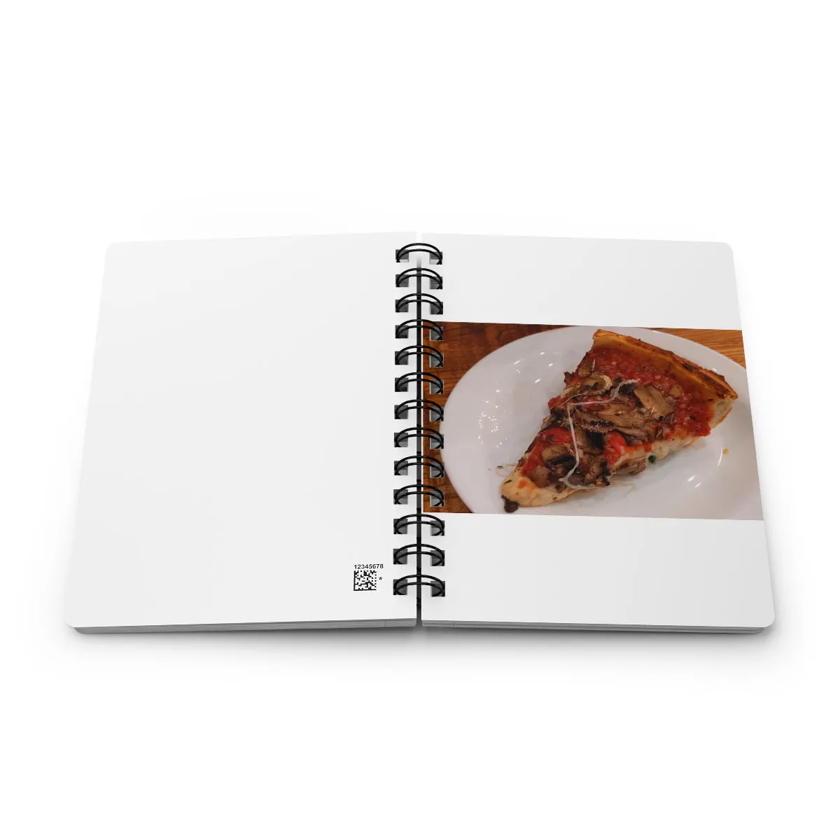 Pizza on Plate Spiral Bound Journal