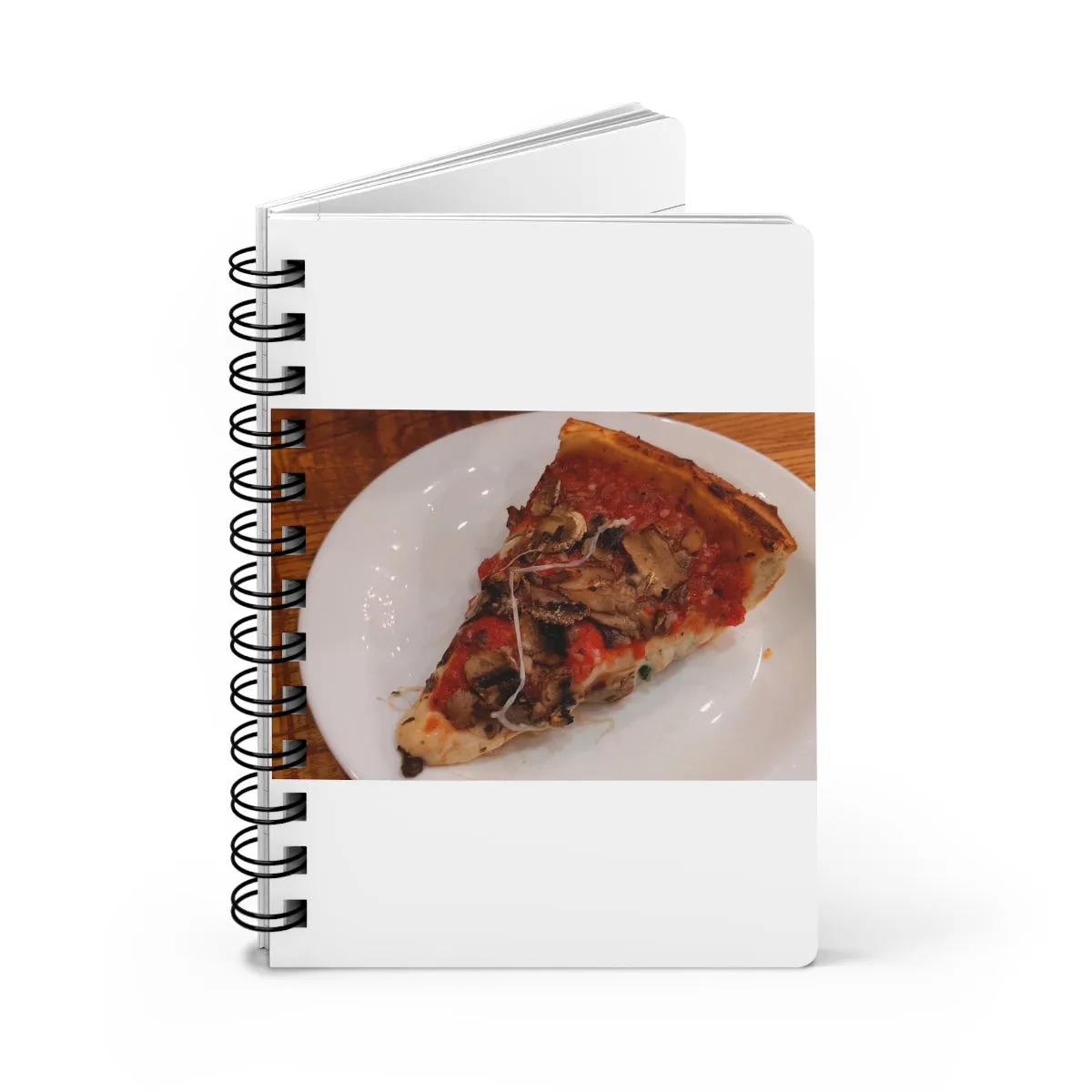 Pizza on Plate Spiral Bound Journal